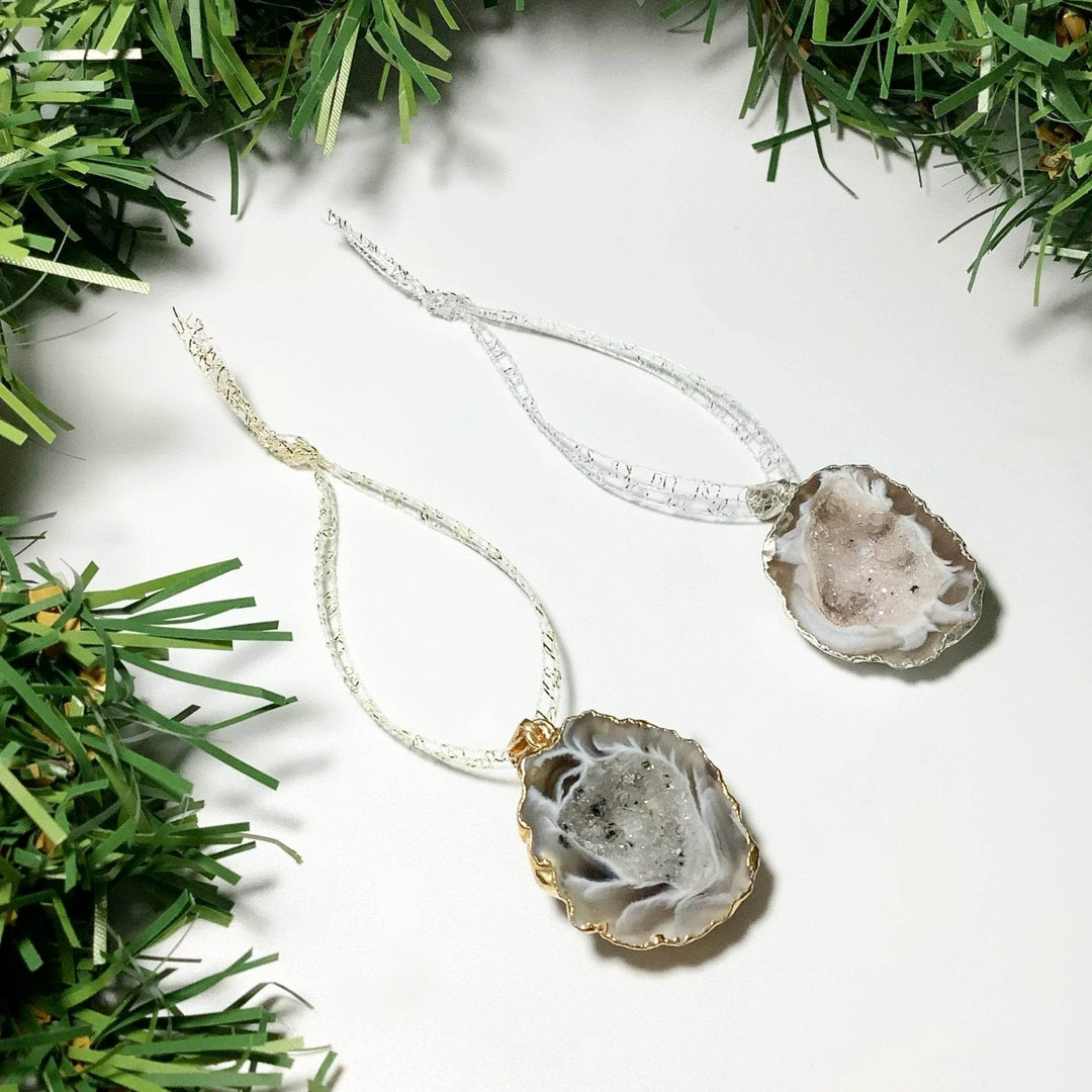 Geode Christmas Ornament - Rocks and Gems Canada