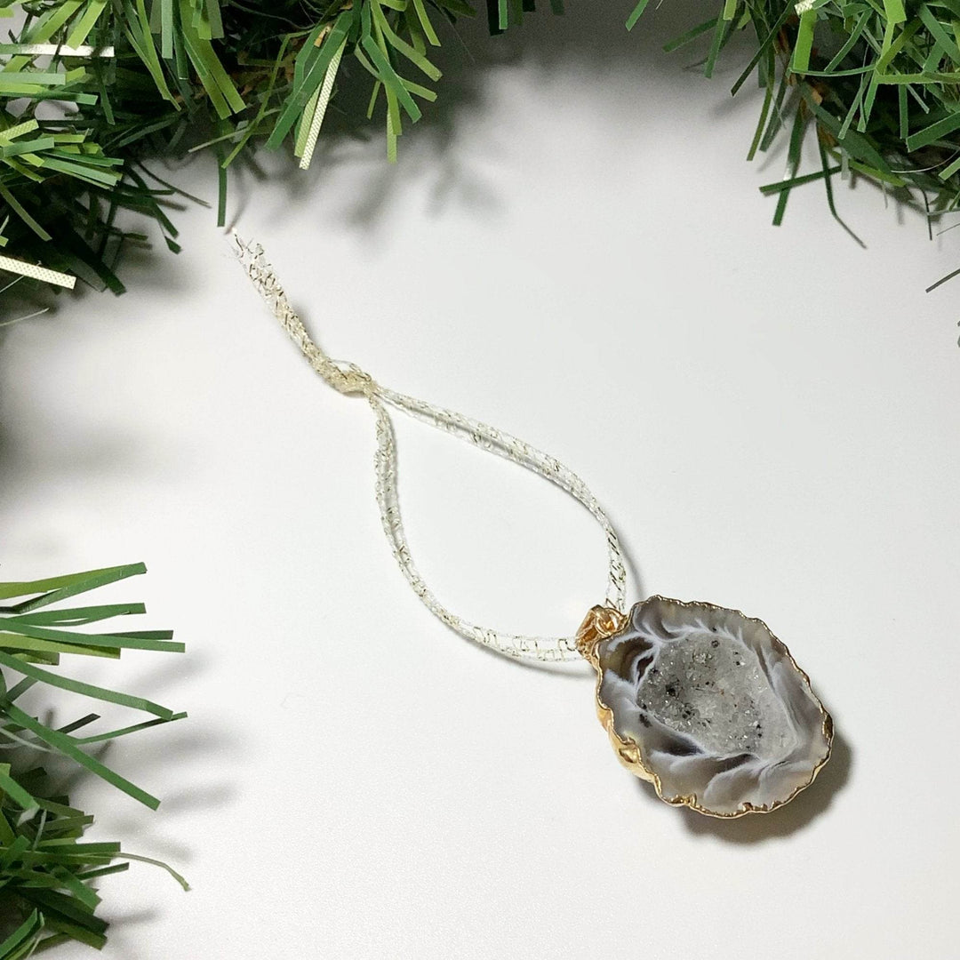 Geode Christmas Ornament - Rocks and Gems Canada