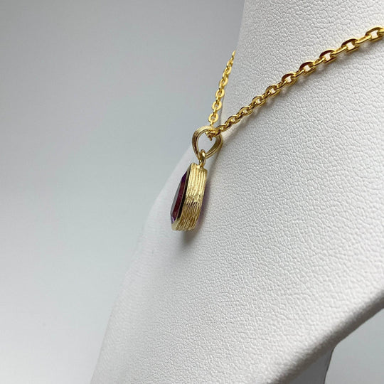 Gold Finish Amethyst Pendant - Rocks and Gems Canada