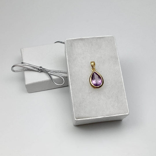 Gold Finish Amethyst Pendant - Rocks and Gems Canada