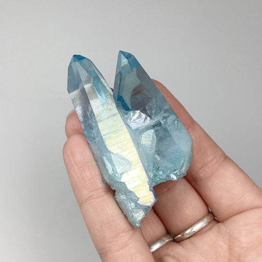 Aqua Aura Quartz Cluster - Rocks and Gems Canada