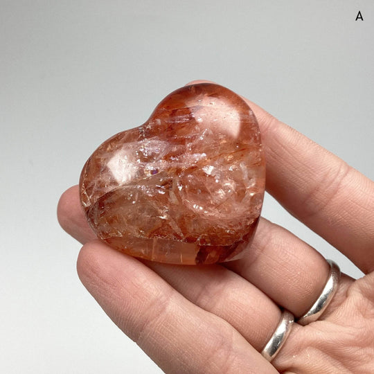 Red Hematoid Quartz Heart - Rocks and Gems Canada