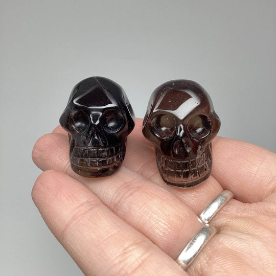 Carved Smoky Quartz  Skull - Rocks and Gems Canada