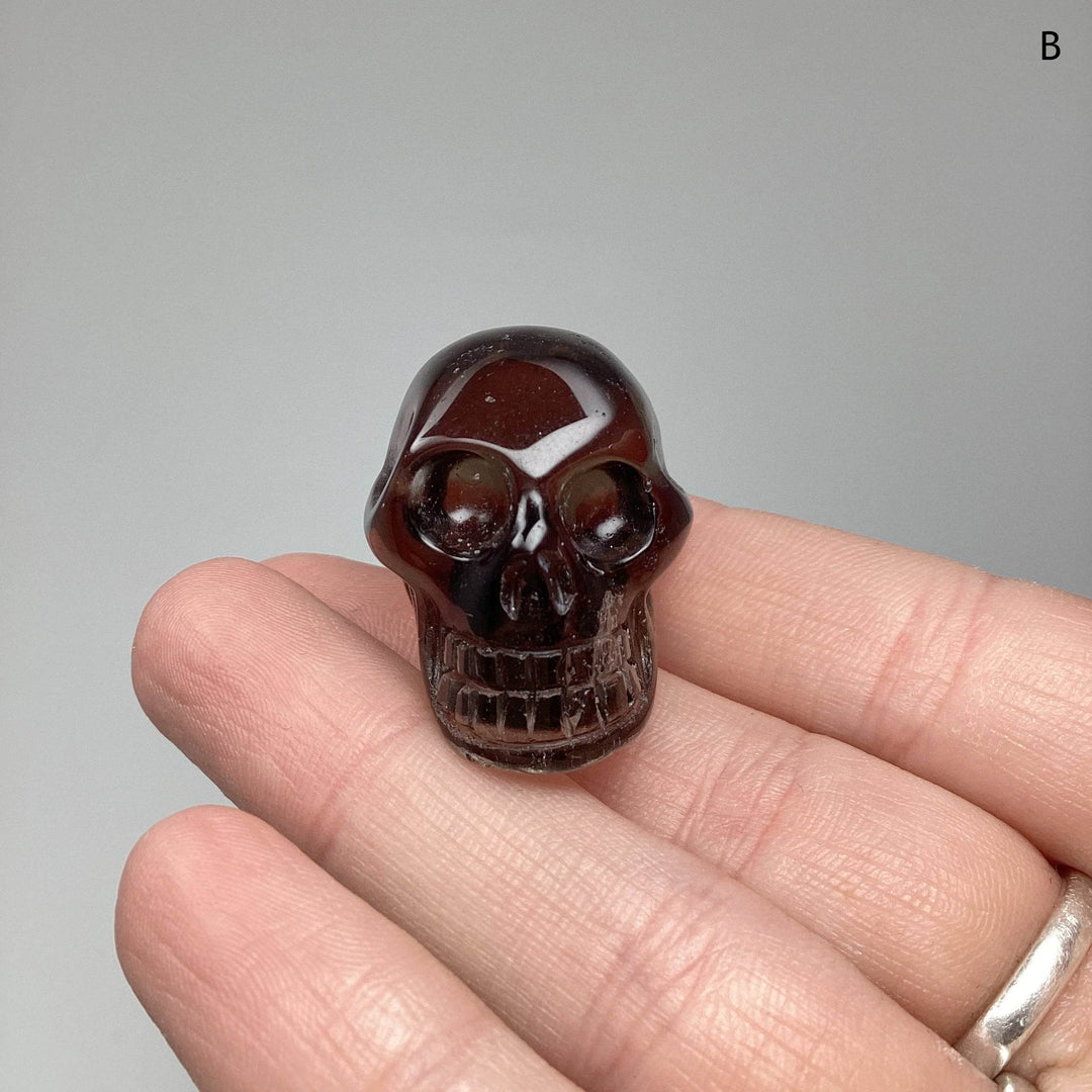 Carved Smoky Quartz  Skull - Rocks and Gems Canada