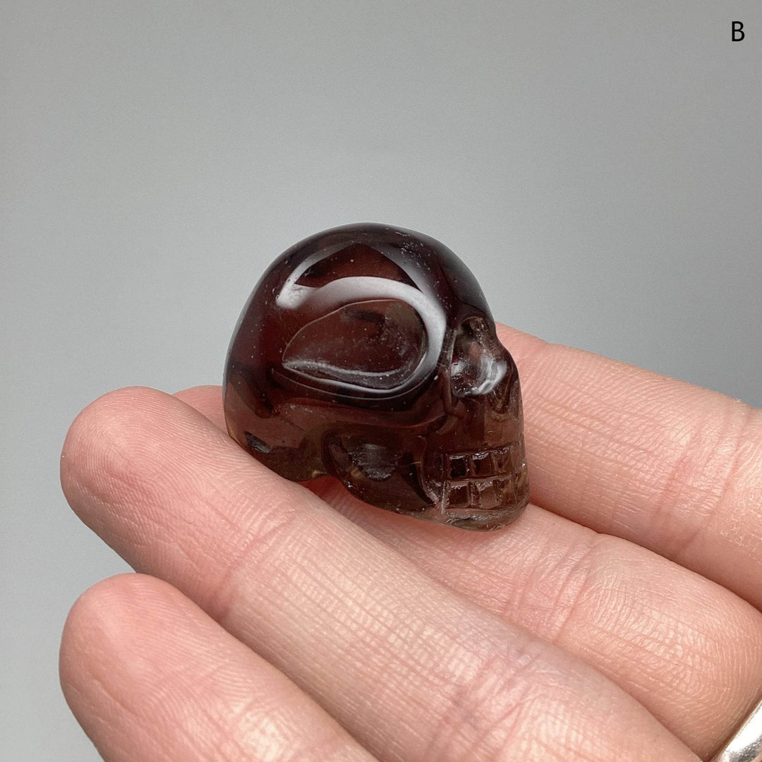 Carved Smoky Quartz  Skull - Rocks and Gems Canada