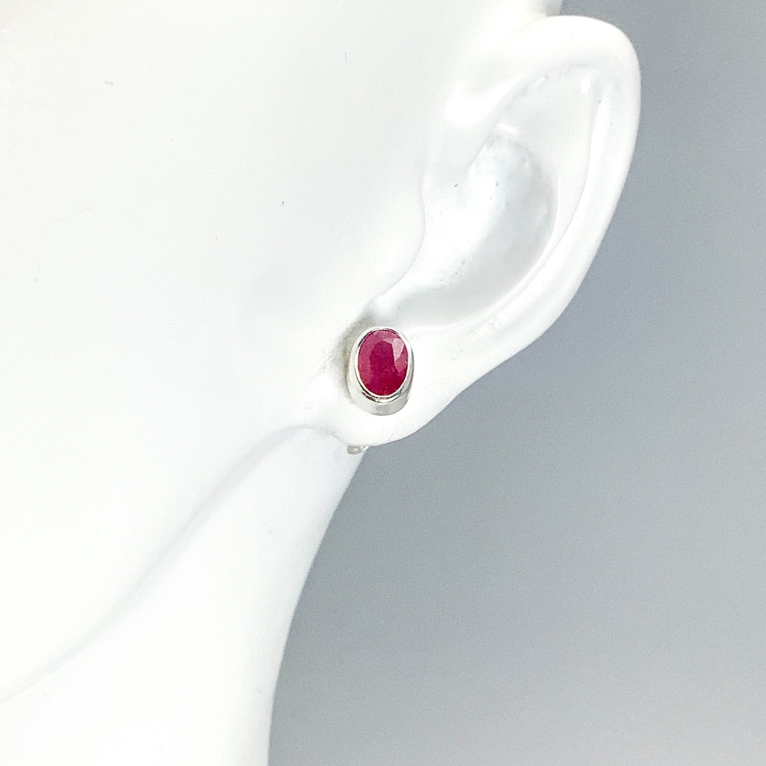Ruby Studs Earrings - Rocks and Gems Canada
