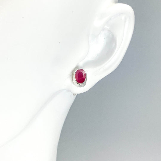Ruby Studs Earrings - Rocks and Gems Canada
