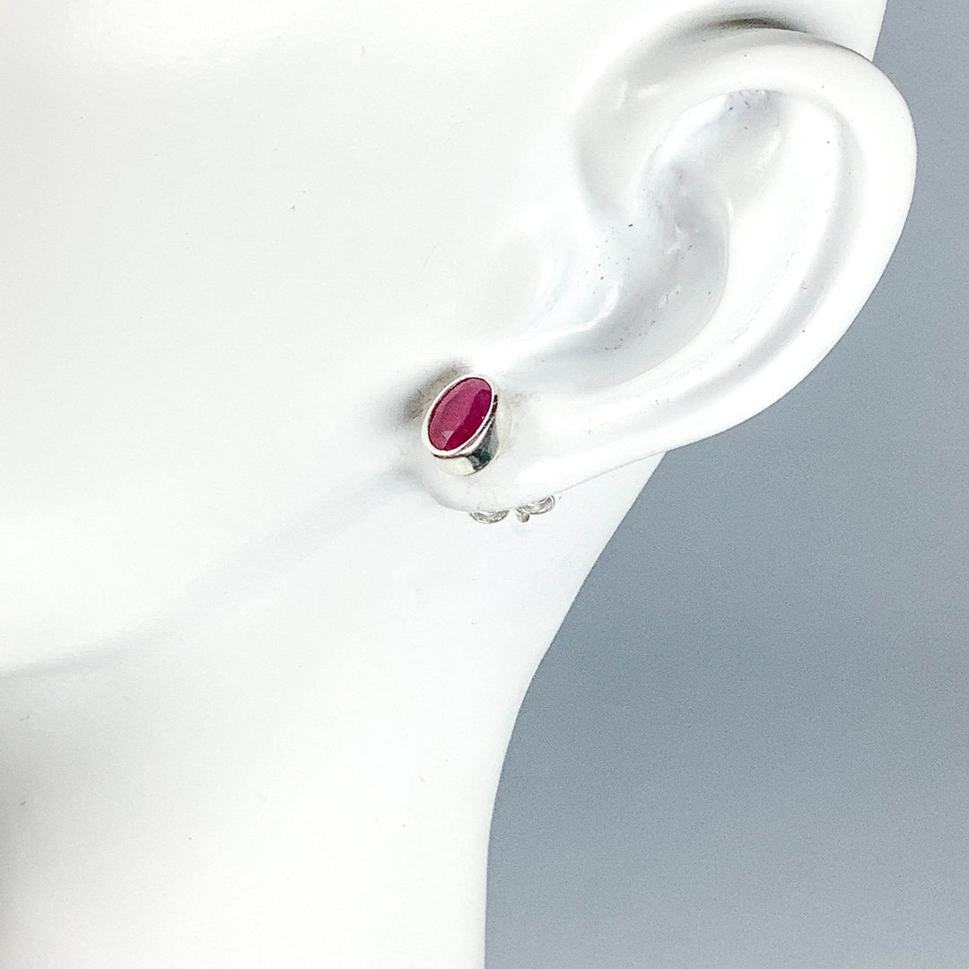 Ruby Studs Earrings - Rocks and Gems Canada