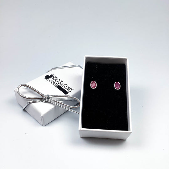 Ruby Studs Earrings - Rocks and Gems Canada