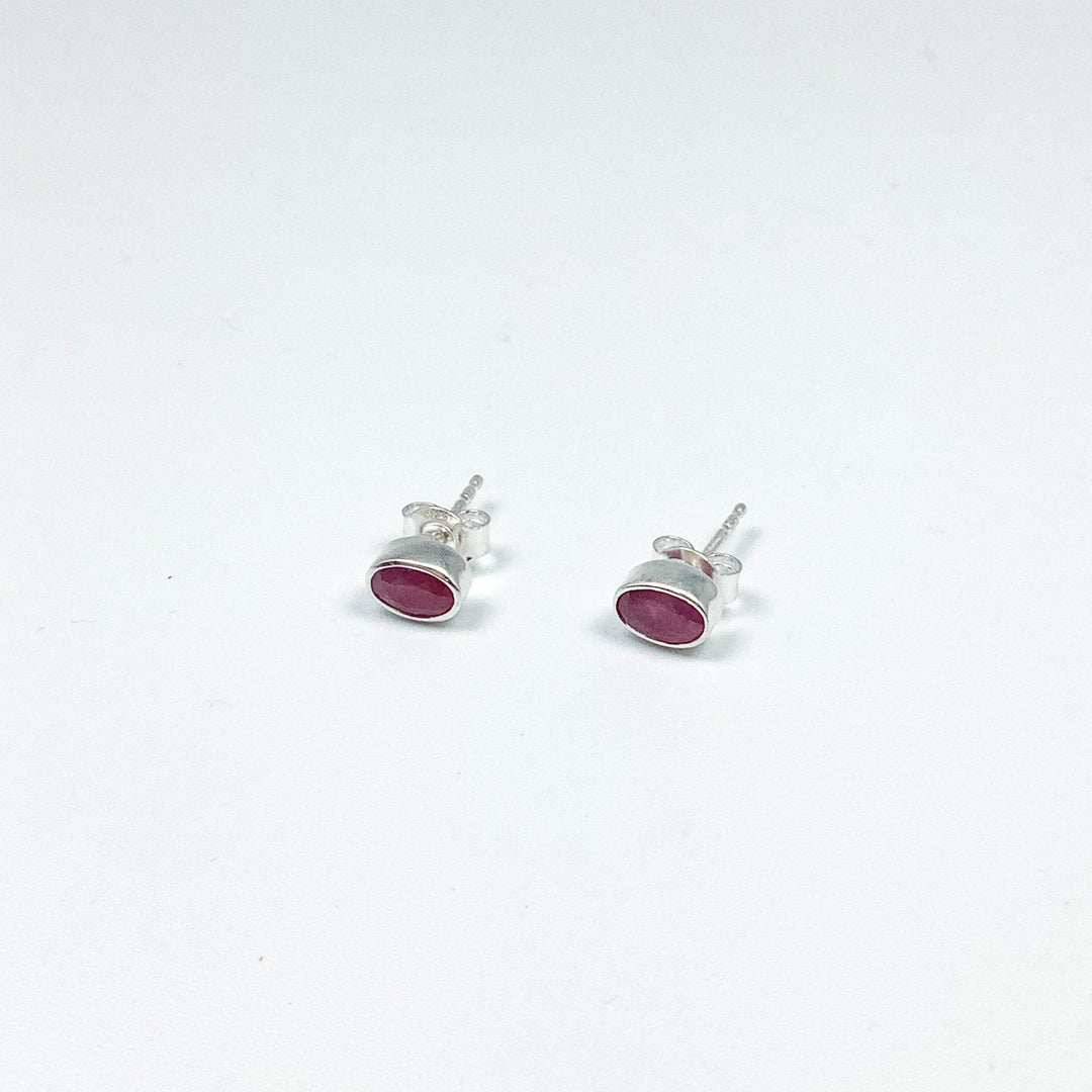 Ruby Studs Earrings - Rocks and Gems Canada