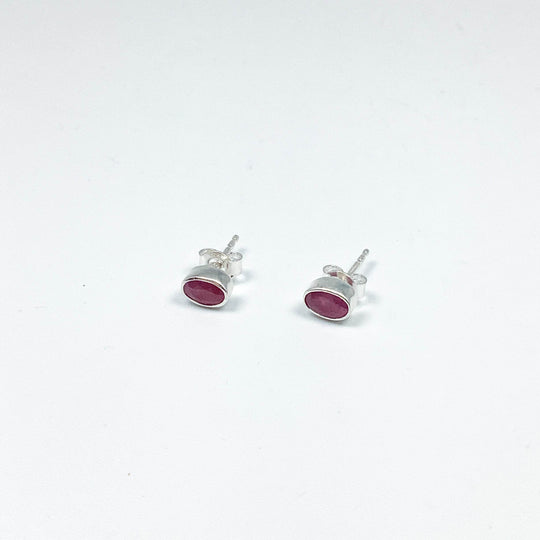 Ruby Studs Earrings - Rocks and Gems Canada