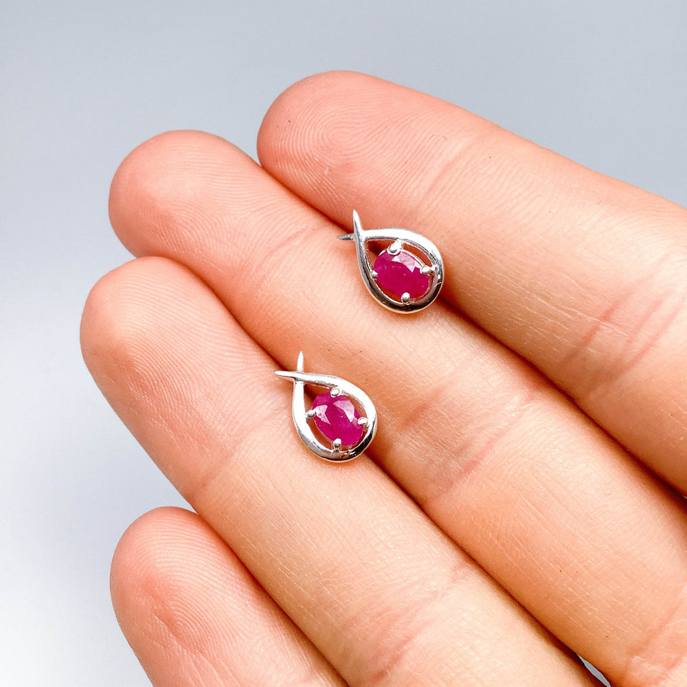 Ruby Studs Earrings - Rocks and Gems Canada