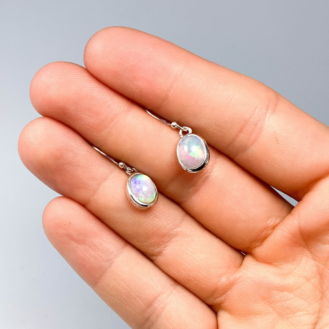 Ethiopian Fire Opal Dangle Earrings - Rocks and Gems Canada