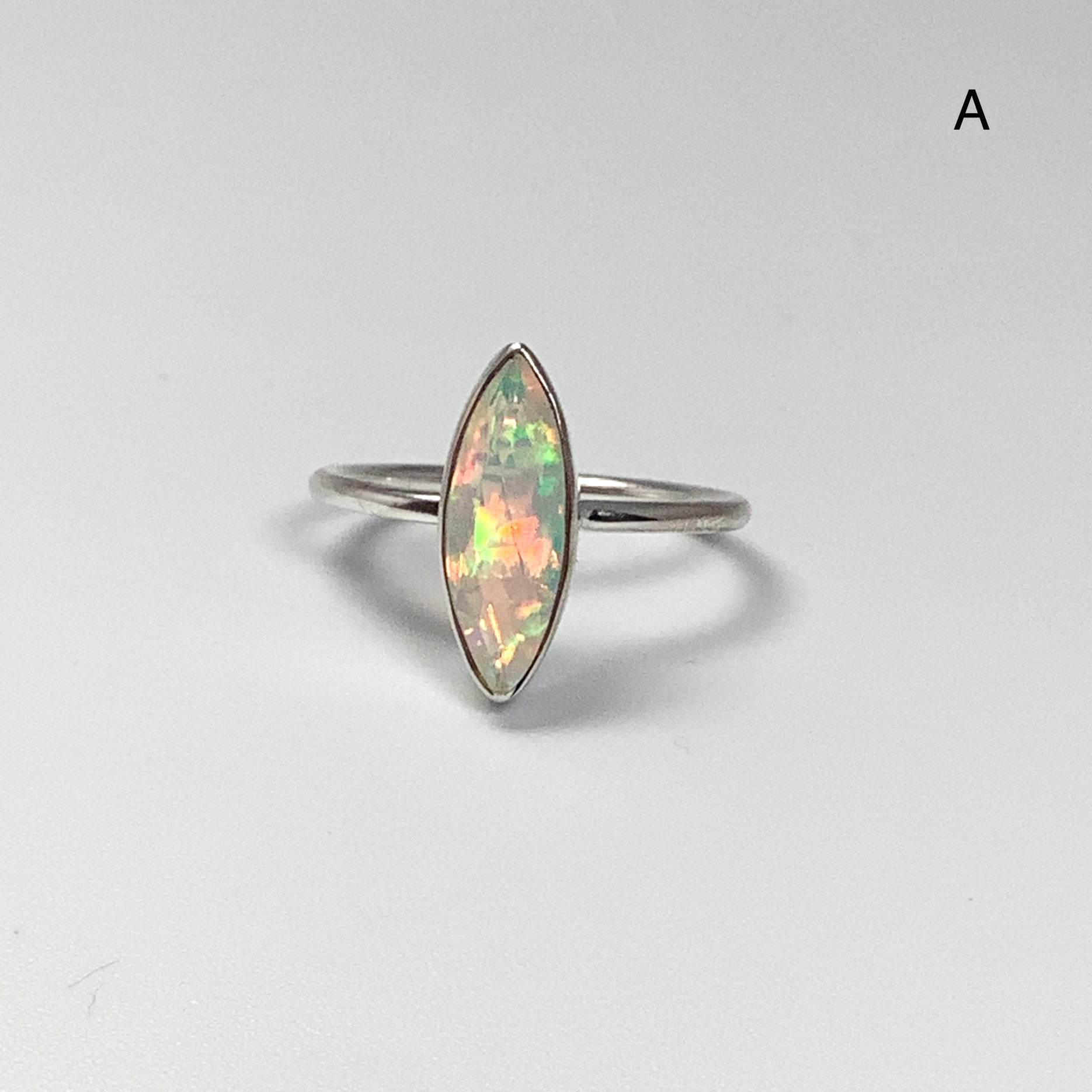 Faceted Ethiopian Fire Opal Ring - Rocks and Gems Canada