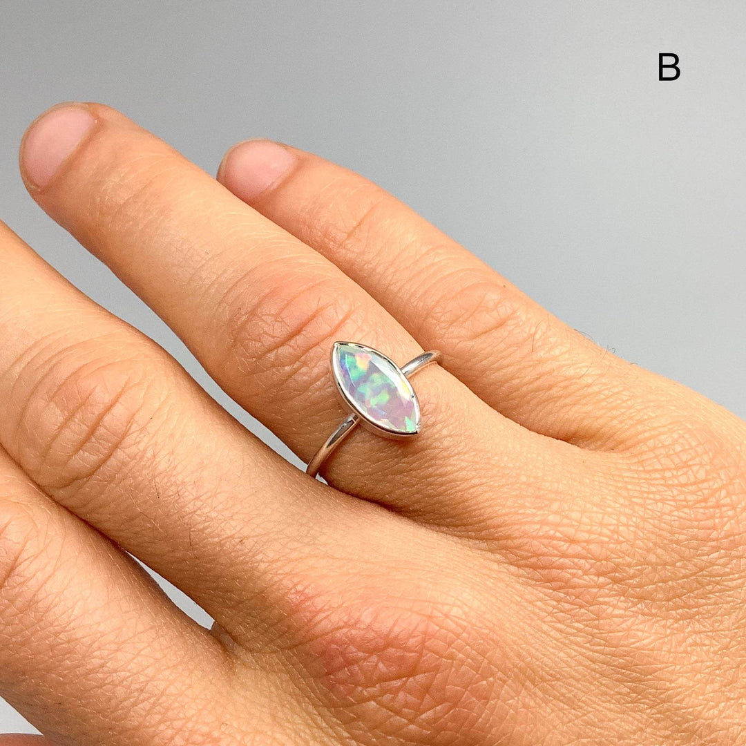 Faceted Ethiopian Fire Opal Ring - Rocks and Gems Canada