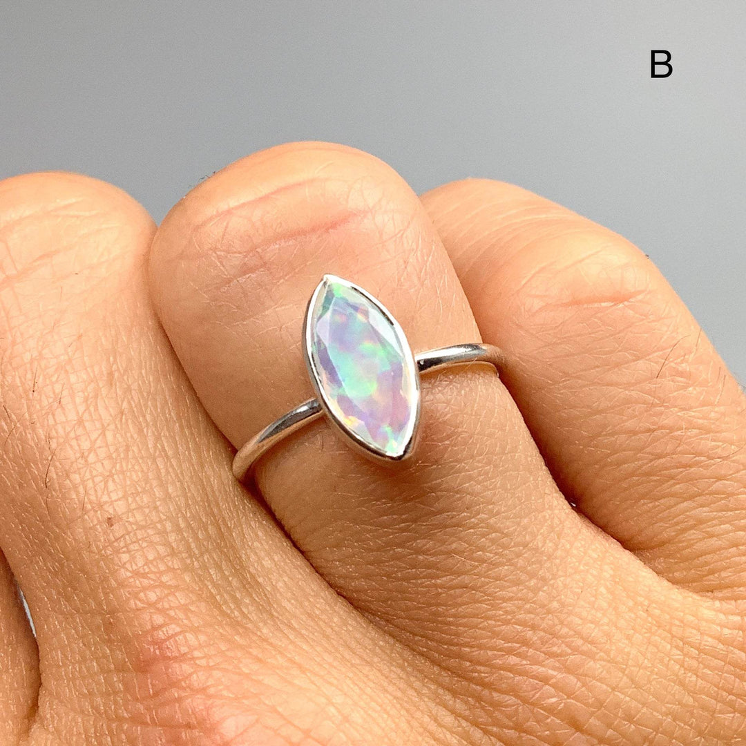 Faceted Ethiopian Fire Opal Ring - Rocks and Gems Canada