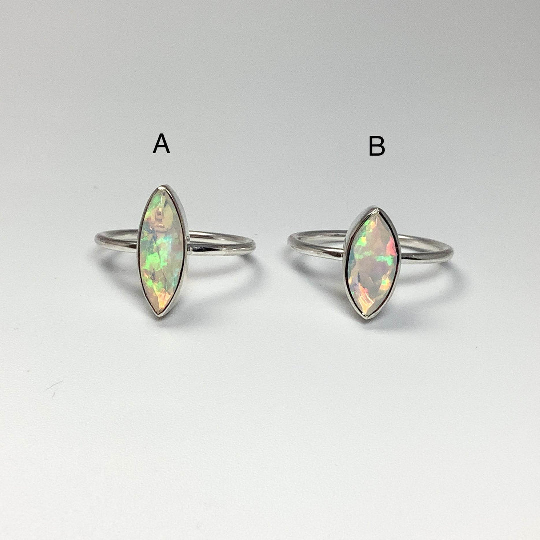 Faceted Ethiopian Fire Opal Ring - Rocks and Gems Canada