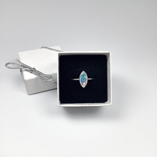 Faceted Ethiopian Fire Opal Ring - Rocks and Gems Canada