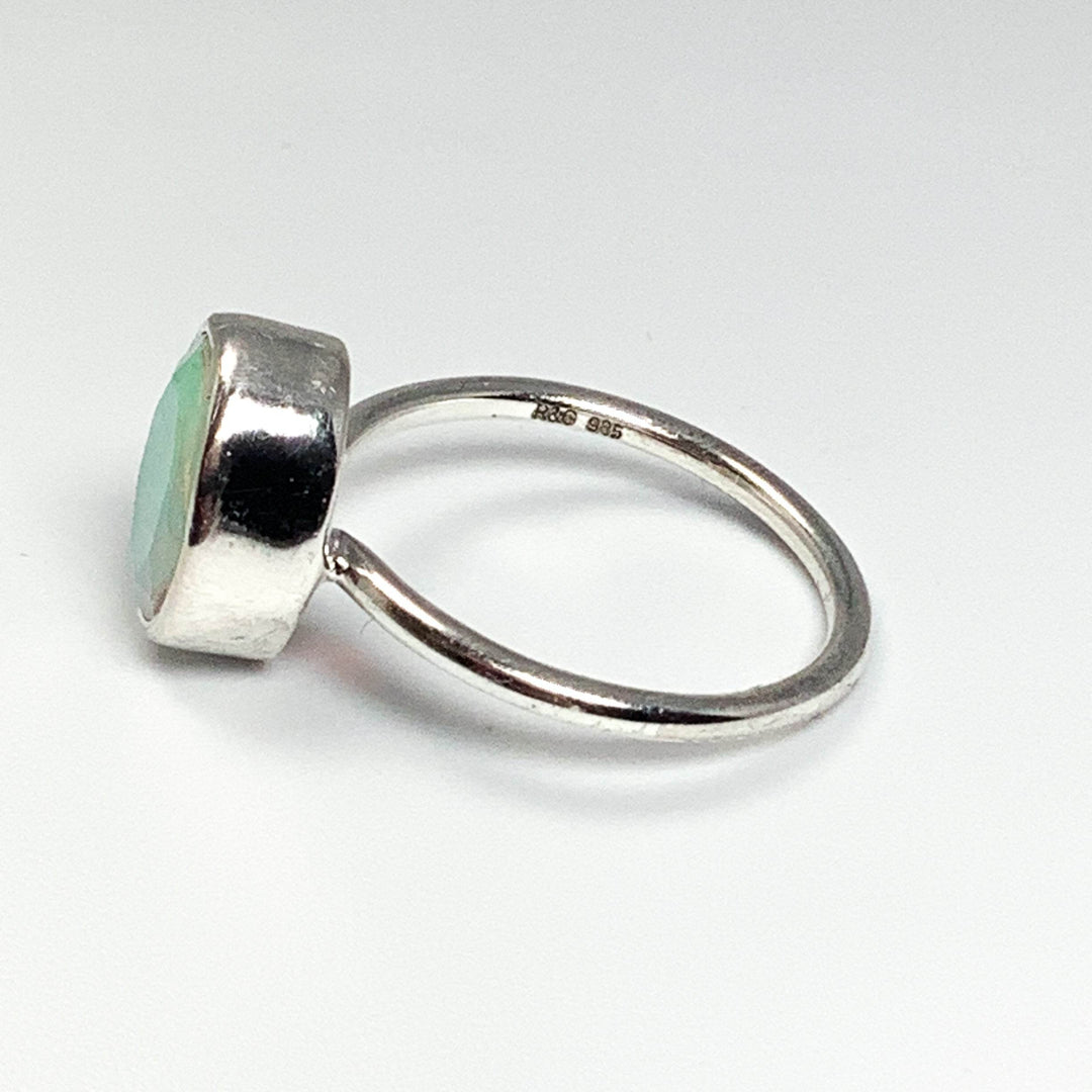 Faceted Ethiopian Fire Opal Ring - Rocks and Gems Canada