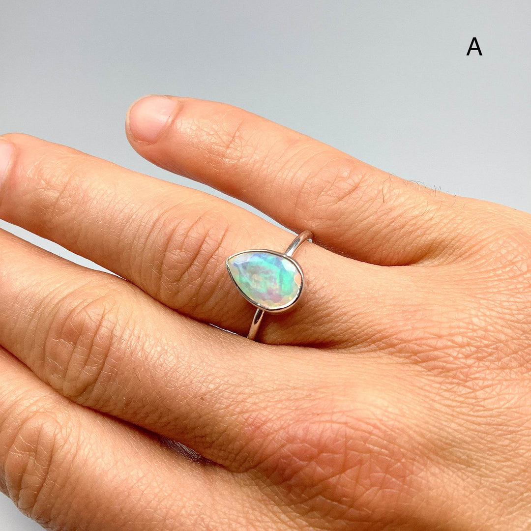 Faceted Ethiopian Fire Opal Ring - Rocks and Gems Canada