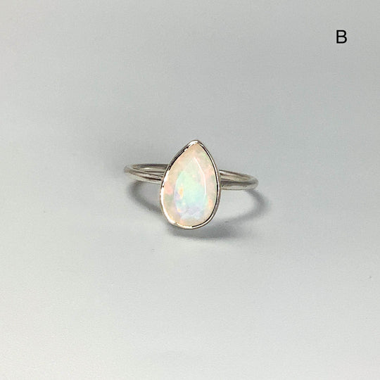 Faceted Ethiopian Fire Opal Ring - Rocks and Gems Canada