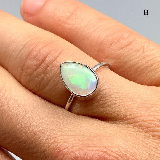 Faceted Ethiopian Fire Opal Ring - Rocks and Gems Canada