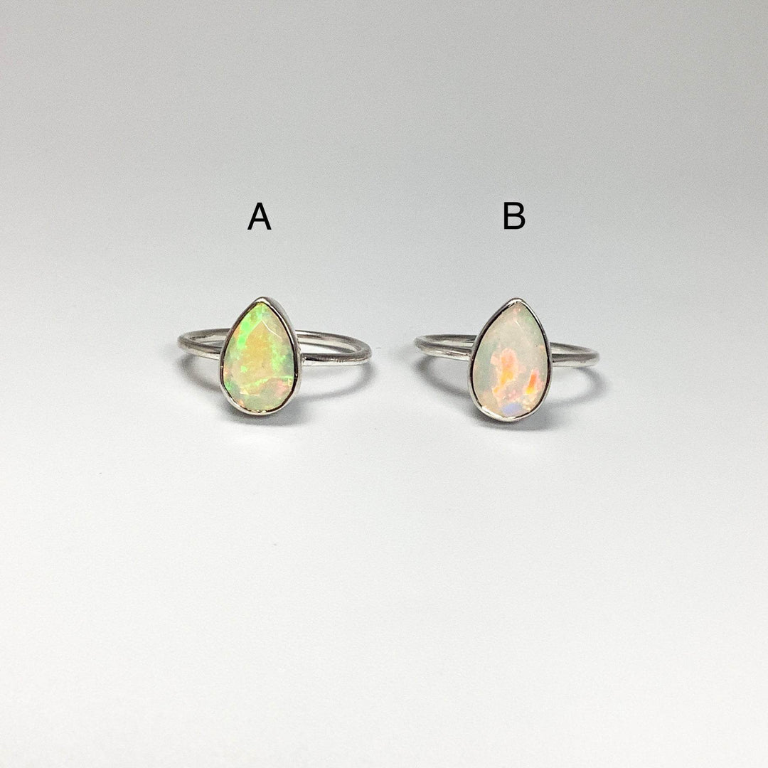 Faceted Ethiopian Fire Opal Ring - Rocks and Gems Canada