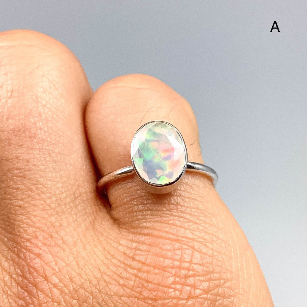 Faceted Ethiopian Fire Opal Ring - Rocks and Gems Canada