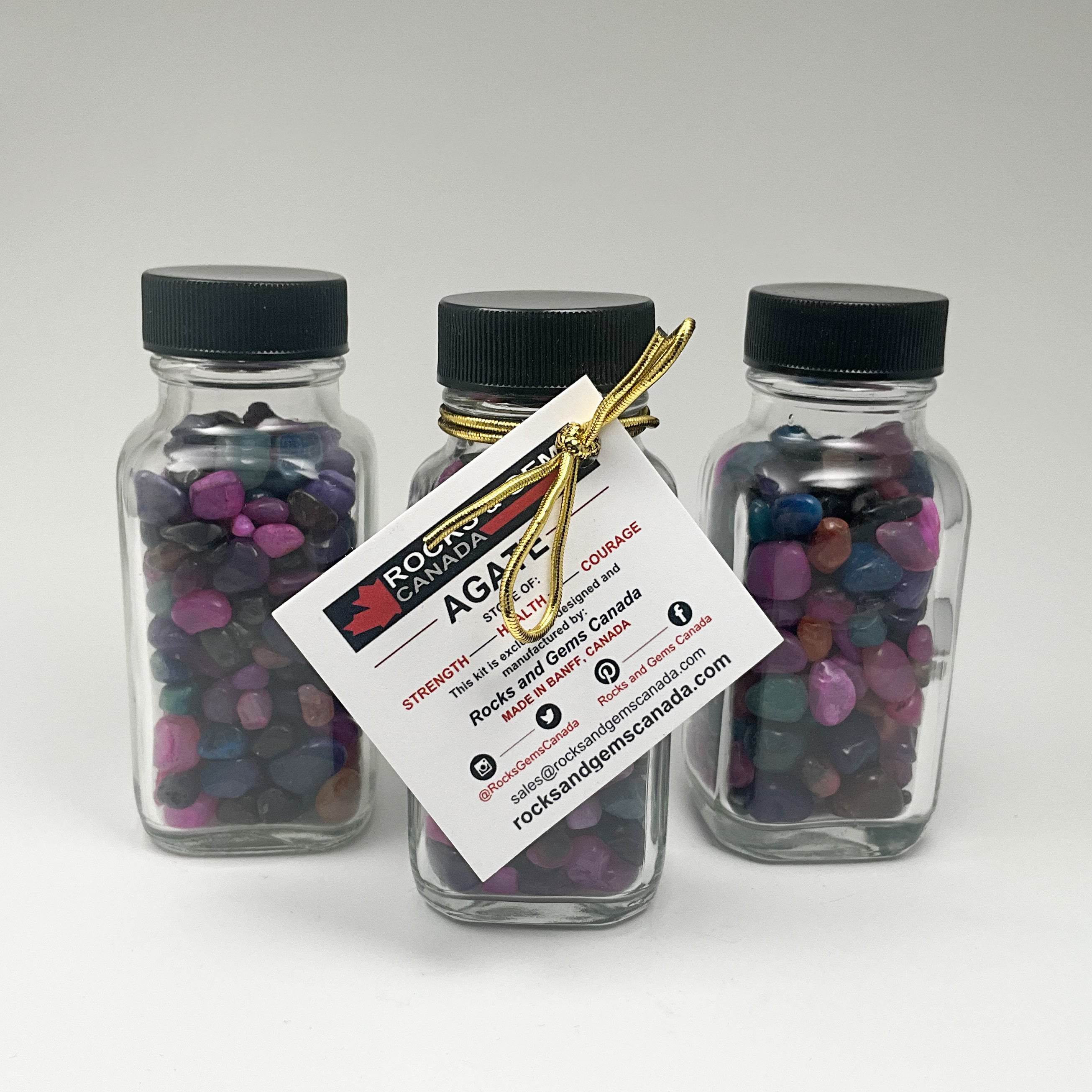 Agate Gemstone Bottle - Rocks and Gems Canada