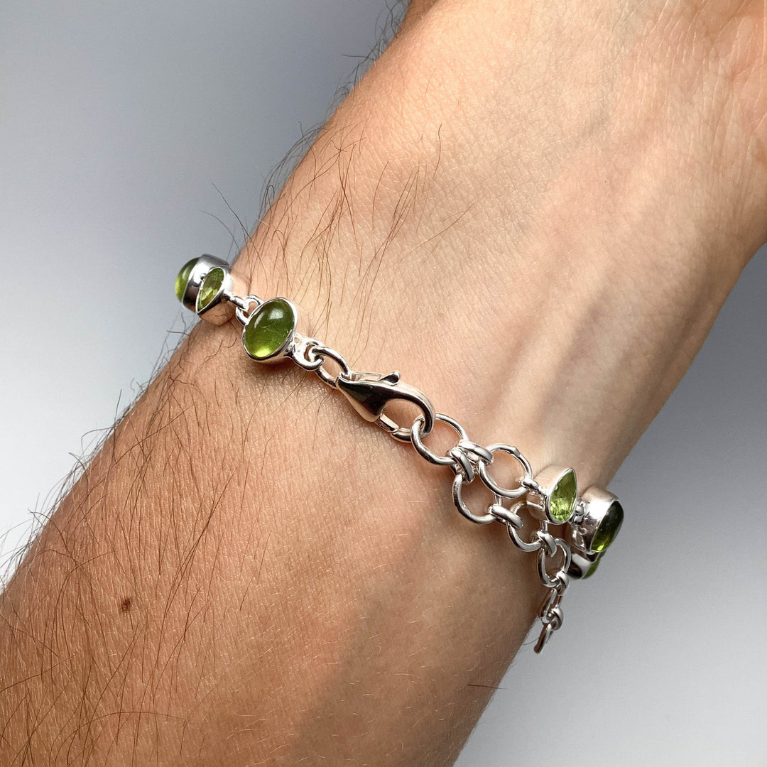 Peridot Sterling Silver Bracelet - Rocks and Gems Canada