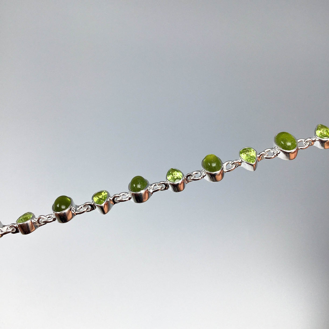 Peridot Sterling Silver Bracelet - Rocks and Gems Canada