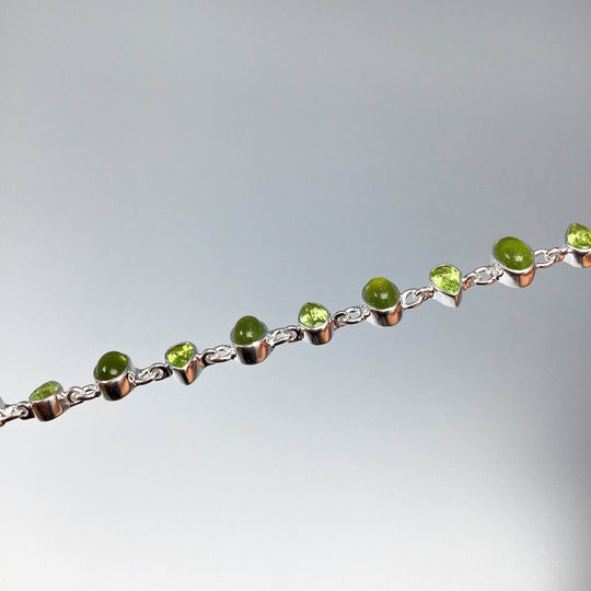 Peridot Sterling Silver Bracelet - Rocks and Gems Canada