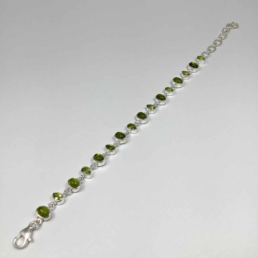 Peridot Sterling Silver Bracelet - Rocks and Gems Canada