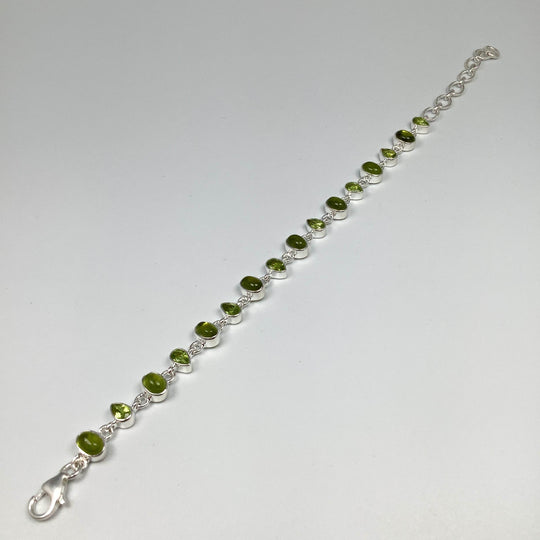 Peridot Sterling Silver Bracelet - Rocks and Gems Canada