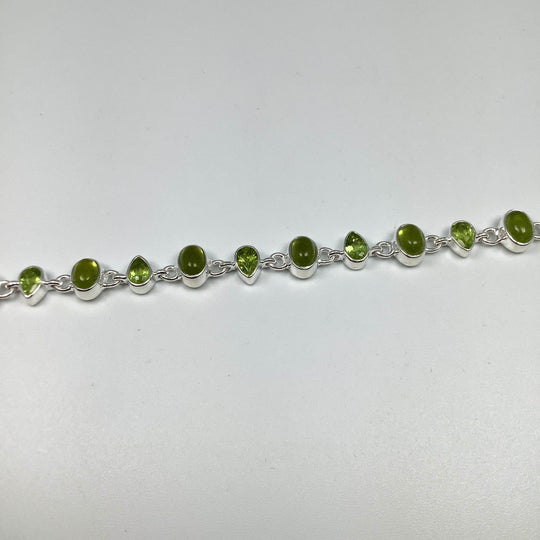 Peridot Sterling Silver Bracelet - Rocks and Gems Canada