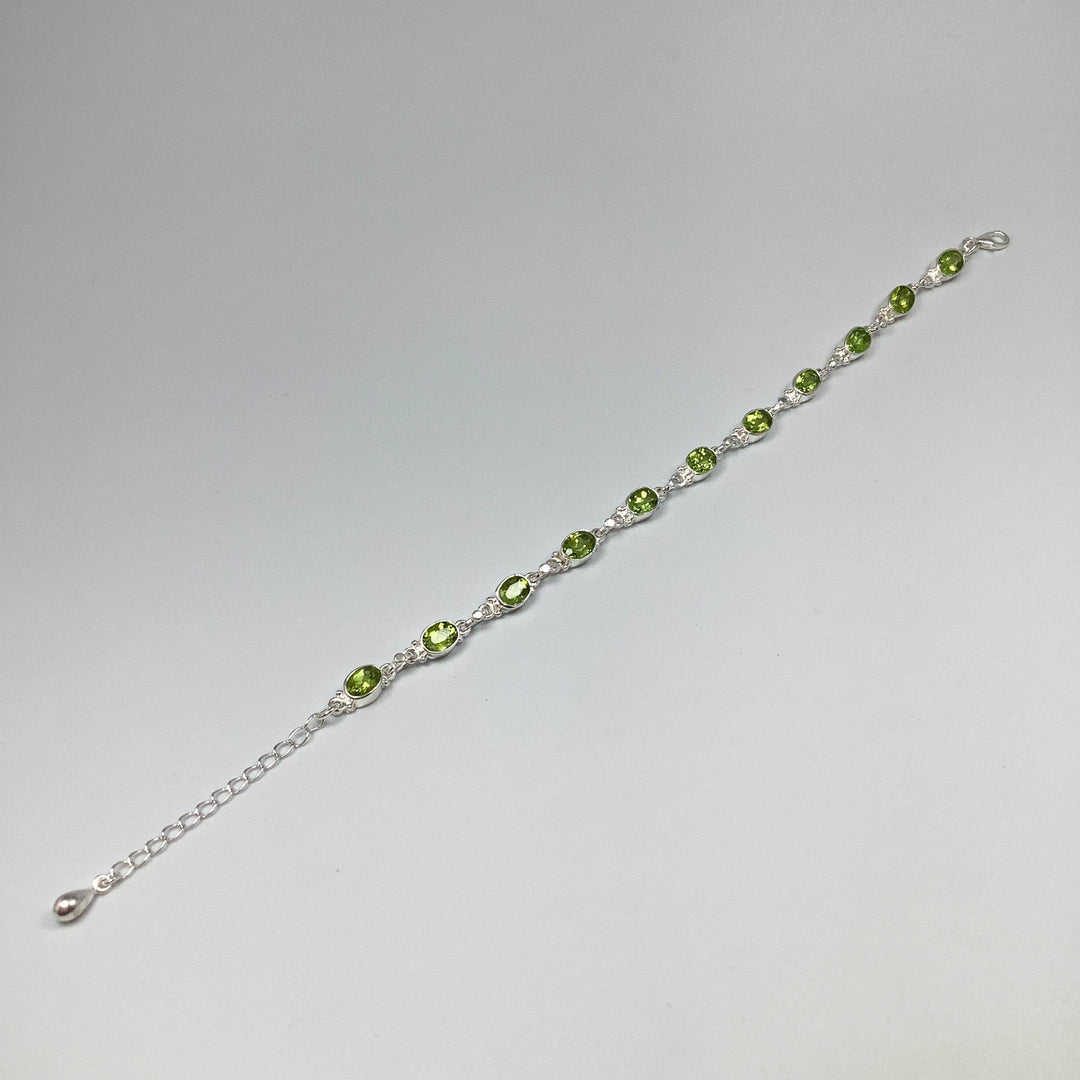 Peridot Sterling Silver Bracelet - Rocks and Gems Canada