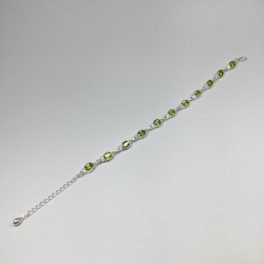 Peridot Sterling Silver Bracelet - Rocks and Gems Canada
