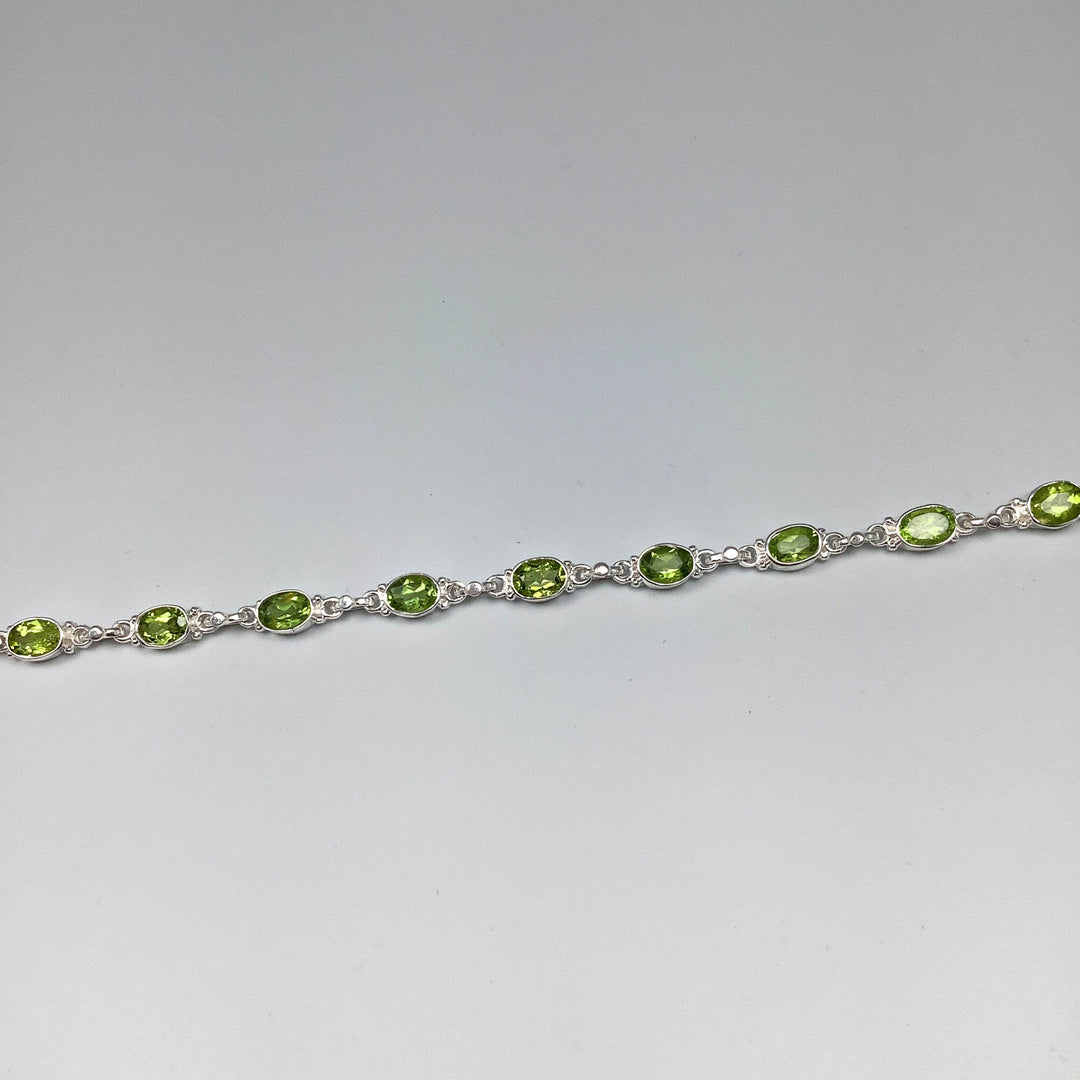 Peridot Sterling Silver Bracelet - Rocks and Gems Canada