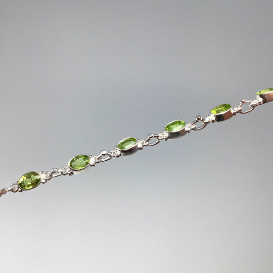 Peridot Sterling Silver Bracelet - Rocks and Gems Canada