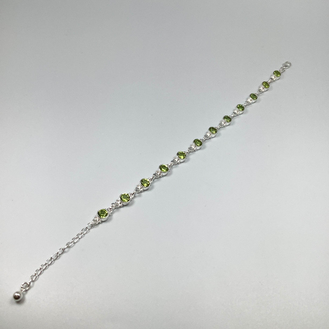 Peridot Sterling Silver Bracelet - Rocks and Gems Canada