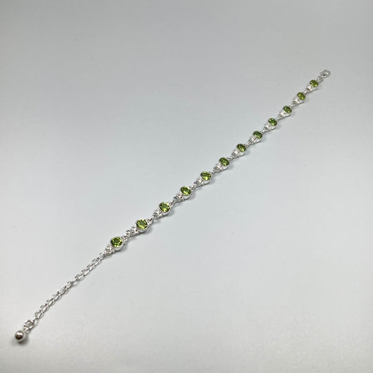 Peridot Sterling Silver Bracelet - Rocks and Gems Canada