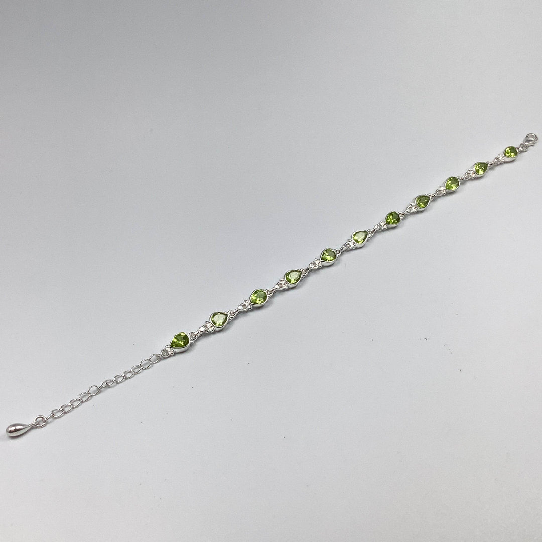 Peridot Sterling Silver Bracelet - Rocks and Gems Canada