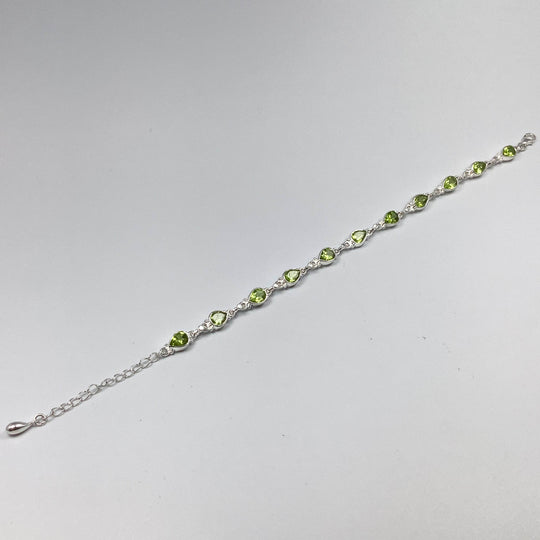 Peridot Sterling Silver Bracelet - Rocks and Gems Canada