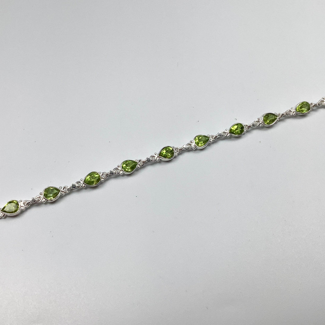 Peridot Sterling Silver Bracelet - Rocks and Gems Canada