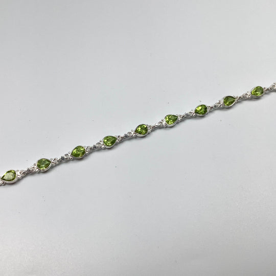 Peridot Sterling Silver Bracelet - Rocks and Gems Canada