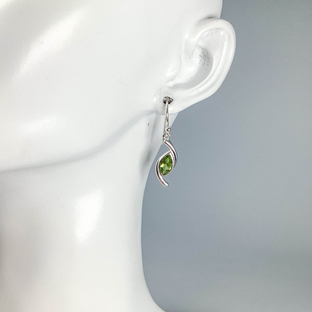 Peridot Dangle Earrings - Rocks and Gems Canada
