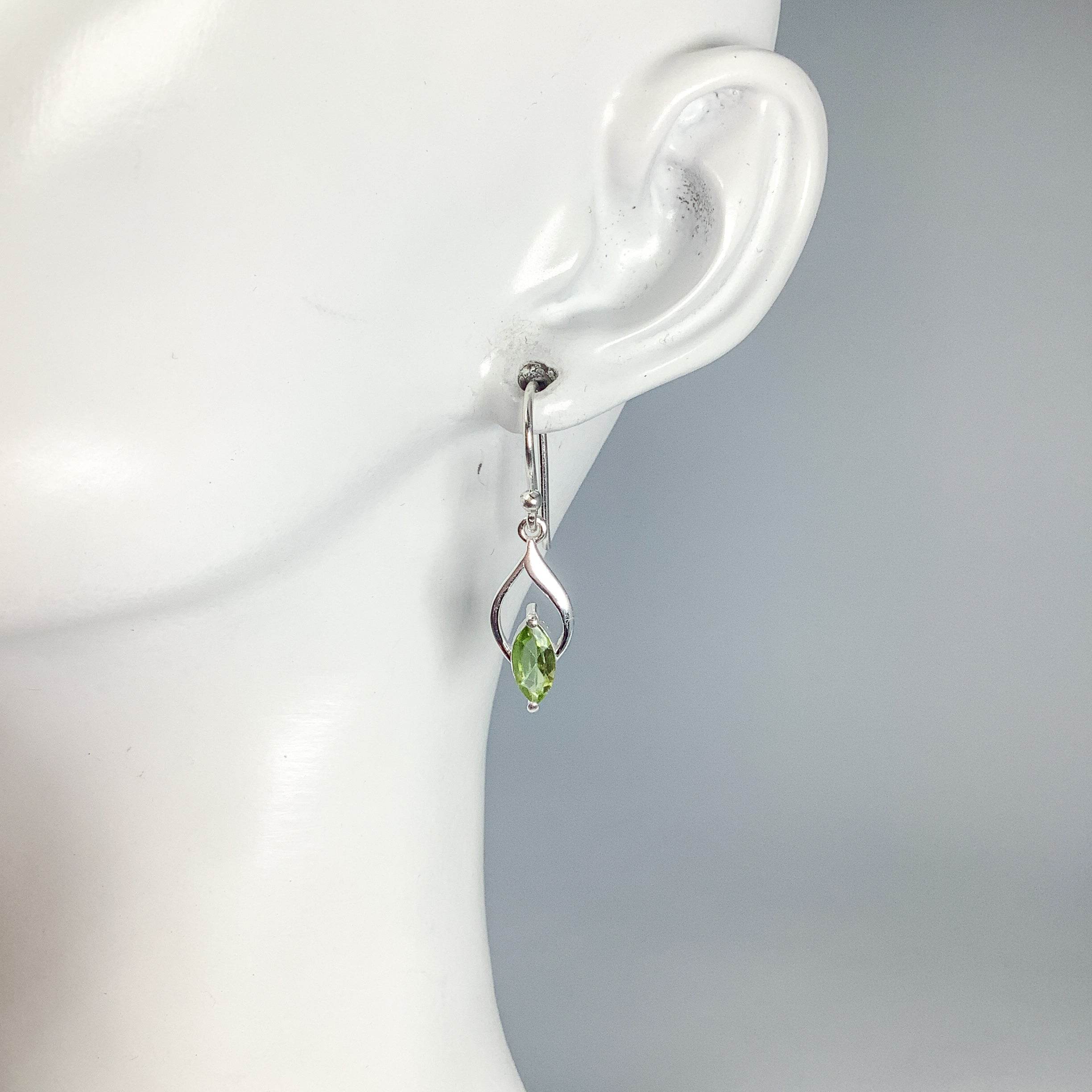 Peridot Dangle Earrings - Rocks and Gems Canada