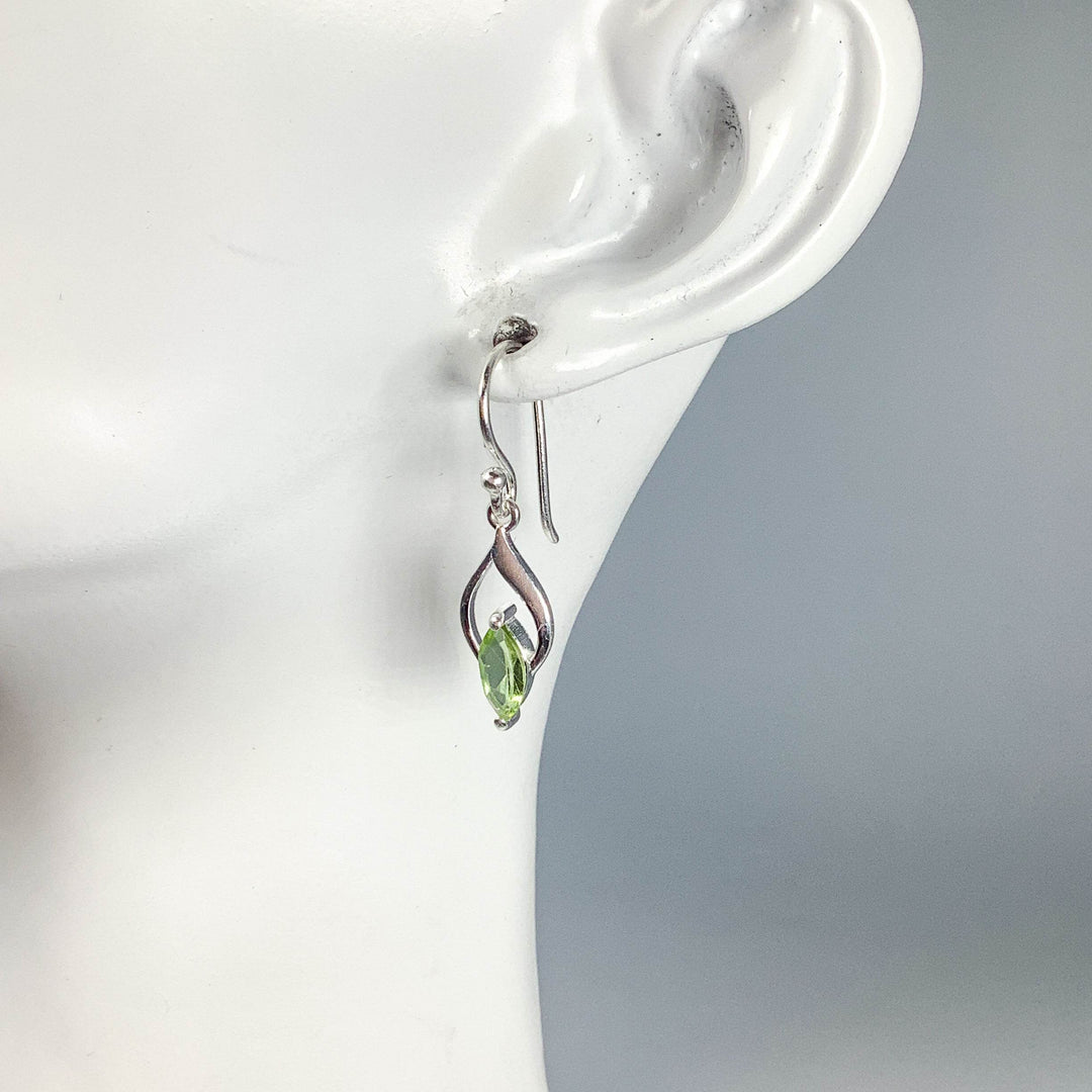 Peridot Dangle Earrings - Rocks and Gems Canada