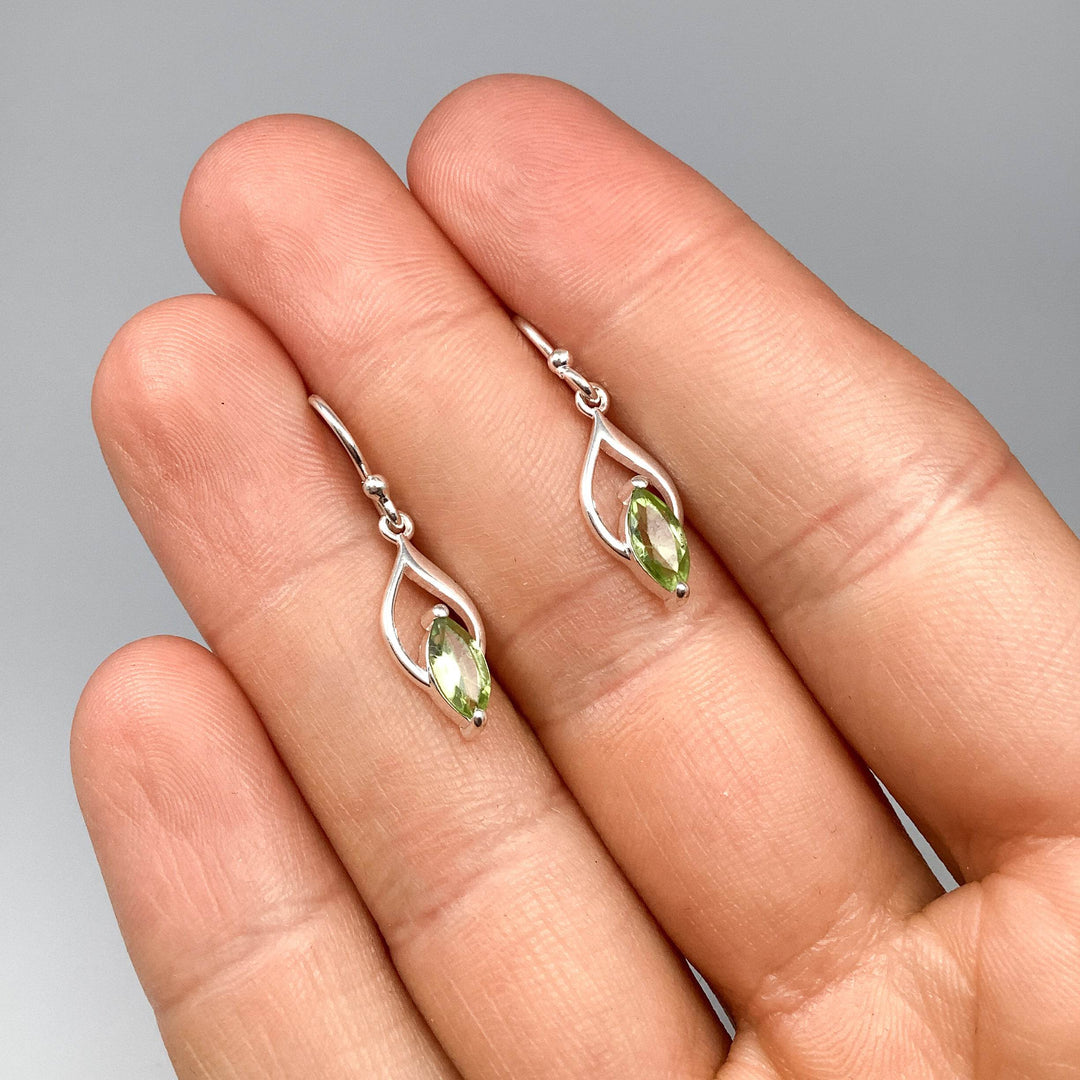 Peridot Dangle Earrings - Rocks and Gems Canada