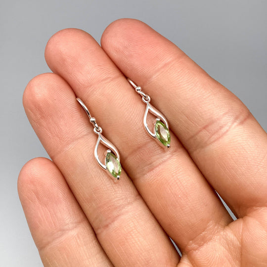 Peridot Dangle Earrings - Rocks and Gems Canada